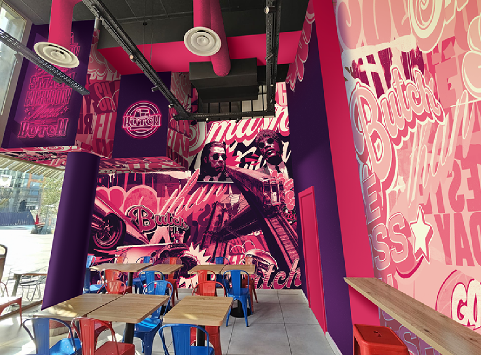 Habillage mural — salle Butch