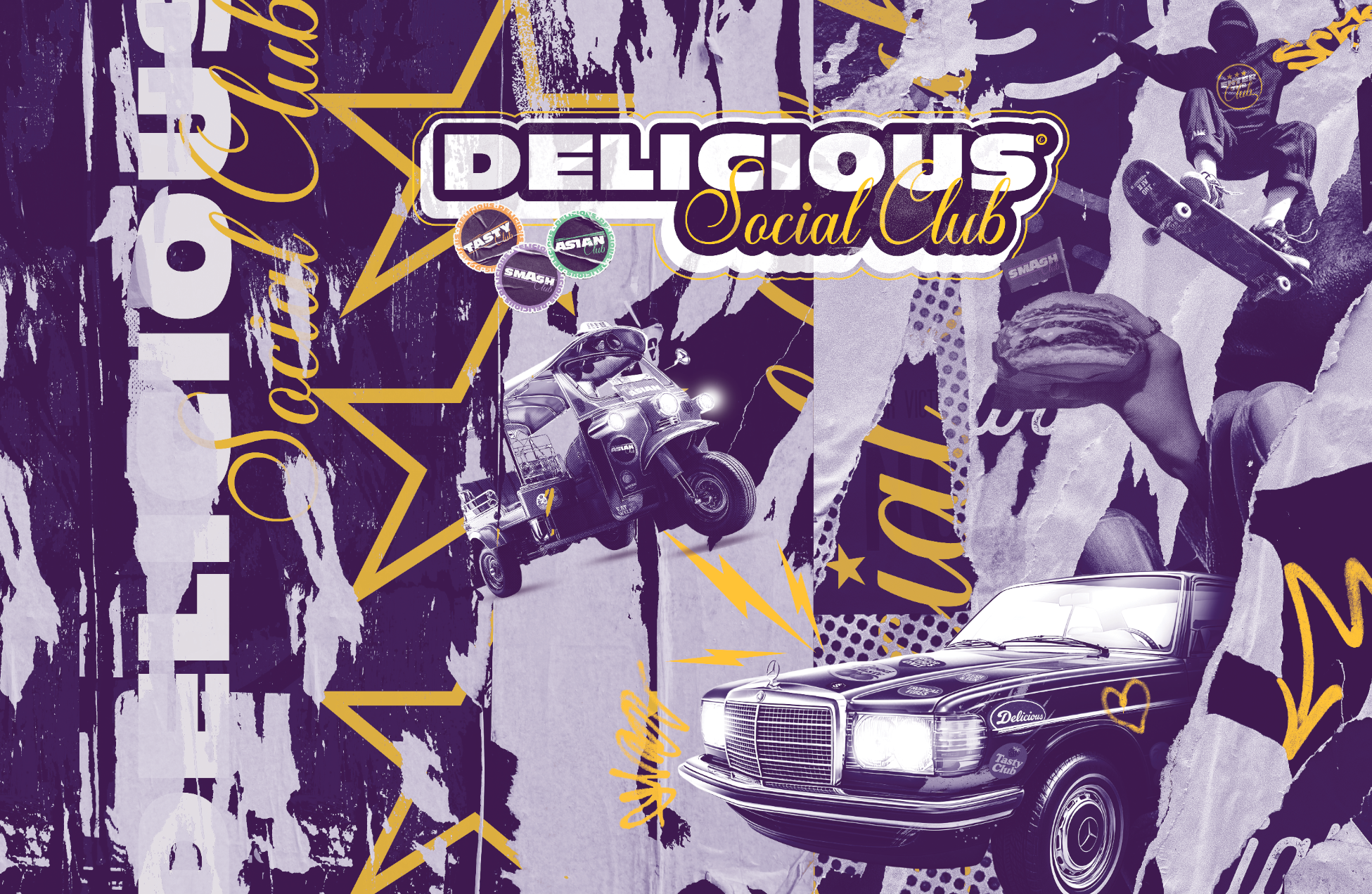 Delicious Social Club — habillage mural 1