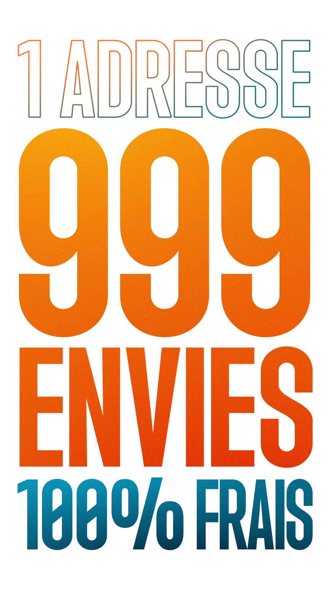 Visuel réseaux sociaux — 1 adresse, 999 envies