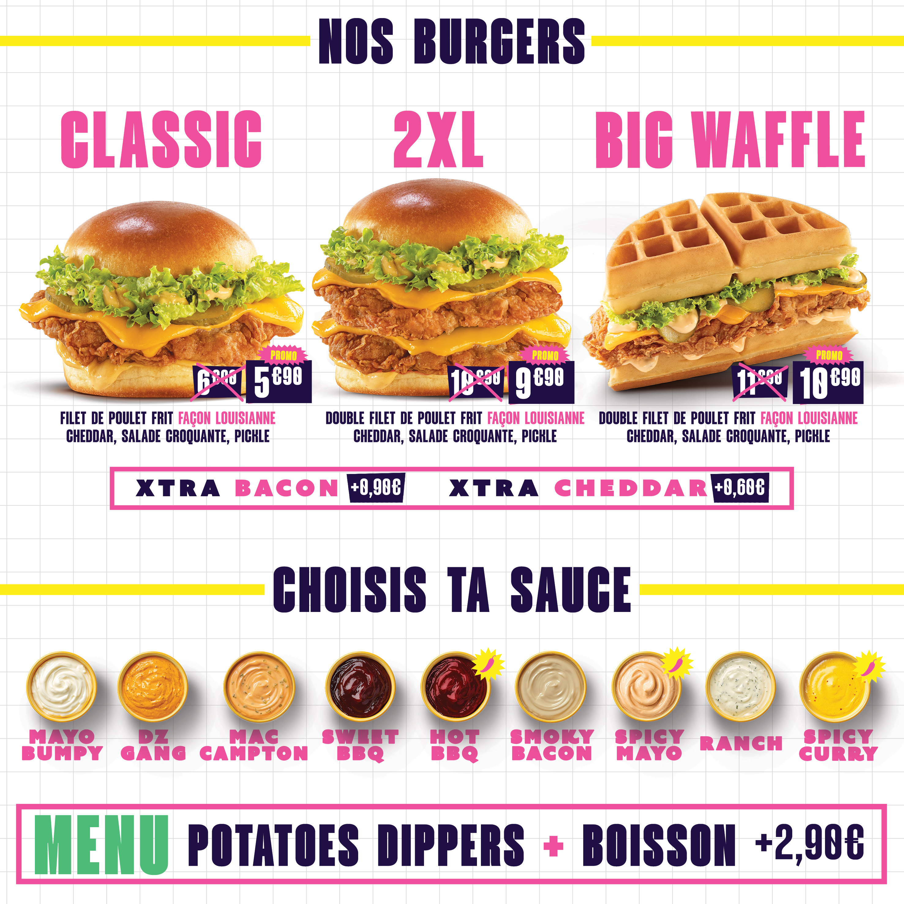 Panneau 1 — Nos burgers